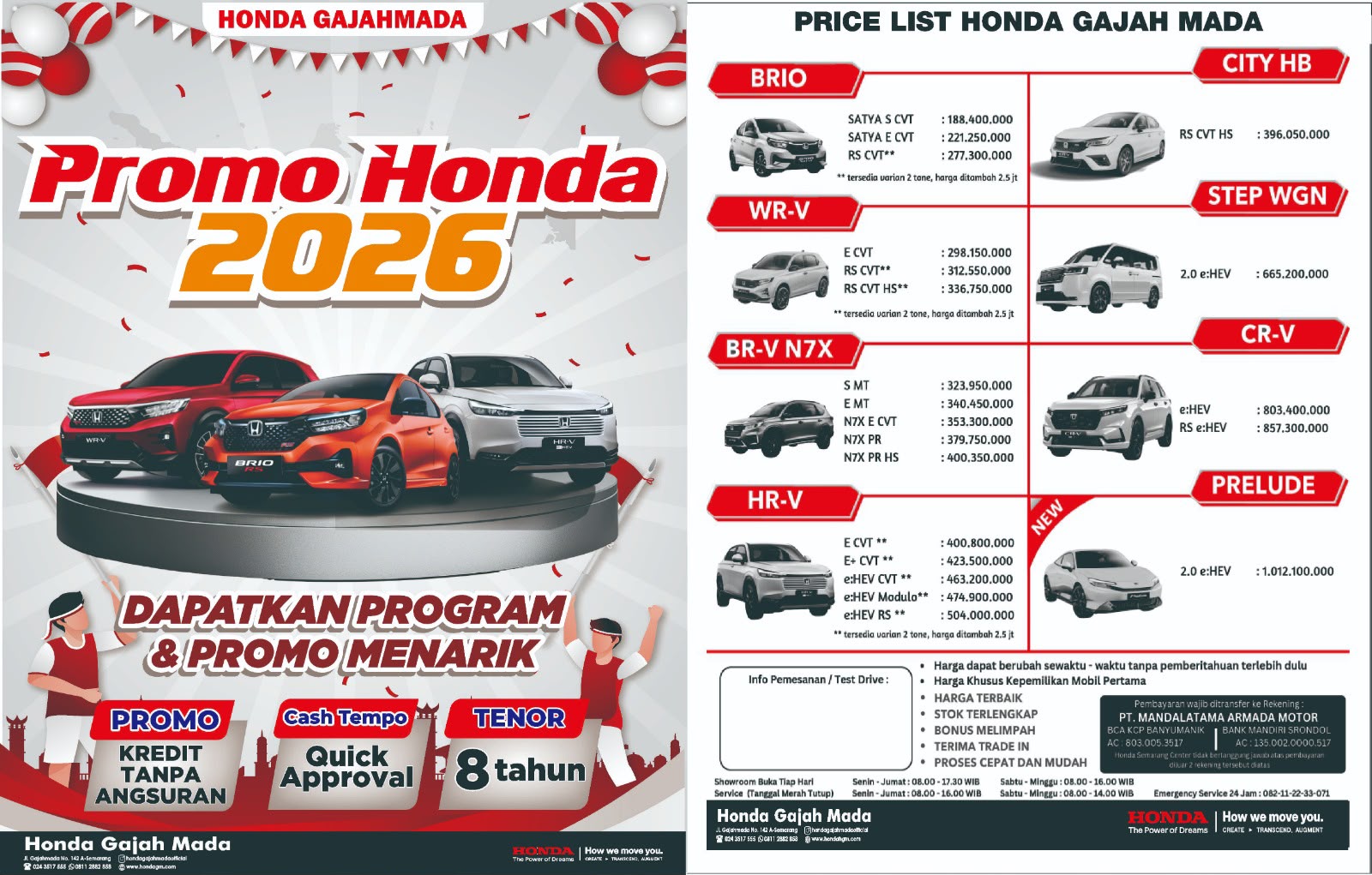 HARGA HONDA