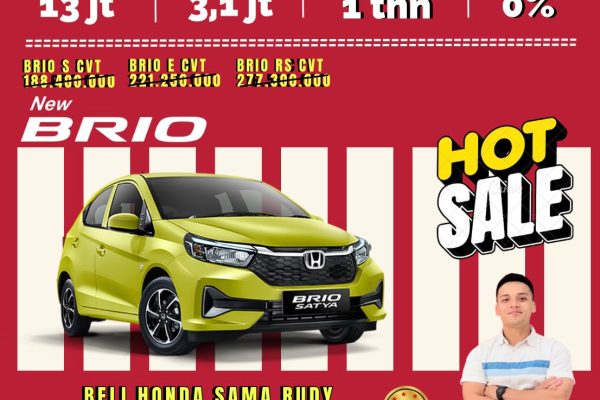 Promo Honda Brio Semarang: DP 13 Juta & Bunga 0% (2026)