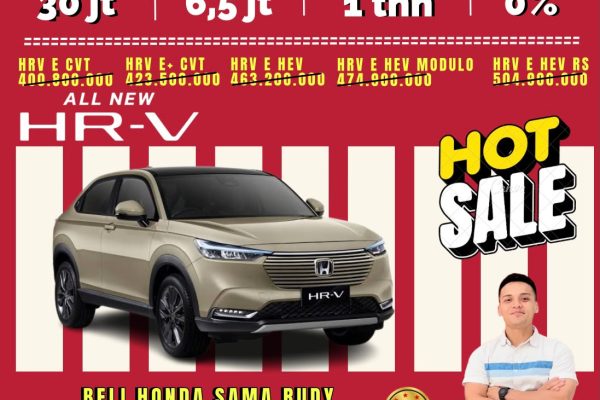 Promo Honda HR-V Semarang: DP 30 Juta, Angsuran 6,5 Juta & Bunga 0%!