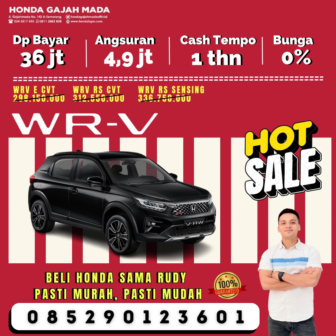 Promo Honda WR-V Semarang: DP 36 Juta & Bunga 0% (2026)